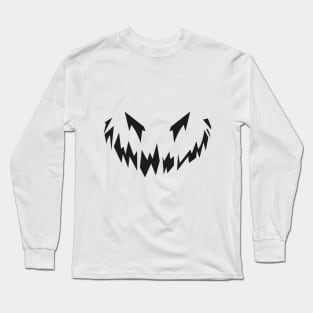 Smiling Pumpkin Devil Face 2 Long Sleeve T-Shirt